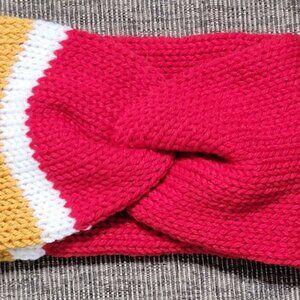 Handmade Kansas City Chiefs Knit Ear Warmer Headband - Child & Adult Sizes